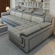 布艺沙发组合现代简约可拆洗乳胶大小户型，防水防污科技布沙发(布沙发)客厅