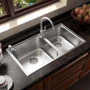 摩恩水槽双槽套餐304不锈钢，厨房洗菜盆洗碗池台下盆水池sk28106sl