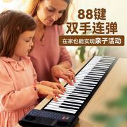 88键手卷钢琴，加厚键盘软折叠便携式专业电子琴成人家用练习神器