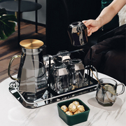 轻奢下午茶花草茶具北欧玻璃花，茶壶水果茶壶，泡茶杯子杯具耐热套装