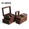 vi-arick手表收纳盒胡桃木手表首饰，一体收纳盒手表盒收纳盒展示盒