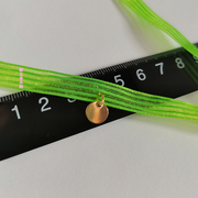 原创设计个性荧光绿色细款透气调节锁骨项链脖圈 可改颜色和宽度