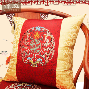 中式抱枕靠垫高档红木沙发坐垫中国风客厅古典靠枕靠背腰枕套含芯