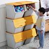 玩具收纳箱前开式家用翻盖收纳盒收纳箱儿童零食衣物整理箱收纳柜