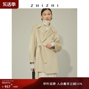 致知zhizhi木兰花毛呢，外套女小个子秋冬羊毛呢子短款