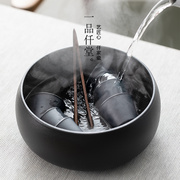 一品仟堂茶洗缸大号特大陶瓷茶具配件笔洗茶盆茶盂水盂茶渣缸建水