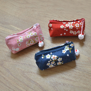 日本进口手工樱花零钱包日式硬币包复古粉嫩小兔子卡包钥匙拉链款
