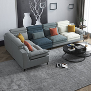 啊点生活科技绒布乳胶布艺沙发，北欧现代客厅整装，可拆洗布沙发(布沙发)227