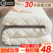 羊羔绒床垫软垫褥子家用冬季加厚保暖学生宿舍单人海绵垫子榻榻米
