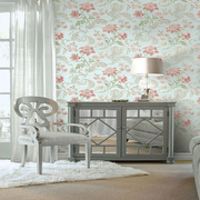美国wq进口墙纸美式乡村小花，环保纯纸客厅，卧室背景墙家装壁纸