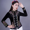 新疆舞蹈演出服维族服装金丝绒上衣女广场舞蹈民族服饰春秋季外套