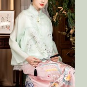 PCY1392分享洋气国风外套 欧根纱重工刺绣中式绣花小衫上衣