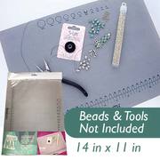 美国beadsmith橡胶底/双面绒串珠垫DIY手工饰品工具套装配件