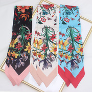 86cm*10cm韩版双层手工制，小丝巾丝带，绑包包飘带领巾腰带围巾