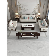 新中式实木沙发客厅别墅乌金木轻奢家用现代123+大小户型组合家具