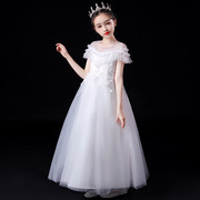 2023女童公主裙中大童，礼服儿童婚纱，花童礼服主持人钢琴演出服纱裙