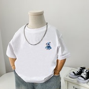 小披风熊~棉儿童男女童装2024夏卡通速干透气短袖T恤上衣洋气