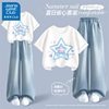 真维斯女童夏套装2025新款儿童夏季洋气薄款短袖牛仔裤两件套夏装