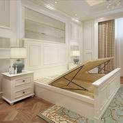 美式实木床白色1.5米婚床1.8米公主床简约双人床高箱气压储物床