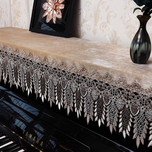 欧式钢琴罩半罩子现代简约钢琴披盖布防尘布艺琴布电子琴盖巾