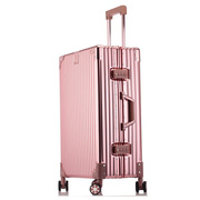 复古款铝镁合金拉杆箱金属旅行箱万向轮行李箱箱包