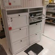 IKEA宜家布鲁萨里三门鞋柜门厅储物柜鞋架家用玄关收纳柜整理柜