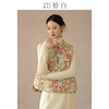 SHIBAI拾白 花团锦簇 新中式提花马甲原创中国风女装禅意改良上衣
