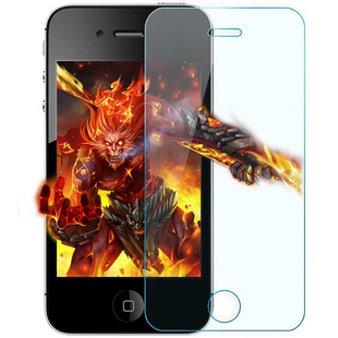 海罗威苹果4钢化膜，手机保护贴膜，iphone4s高清防爆玻璃膜防指纹
