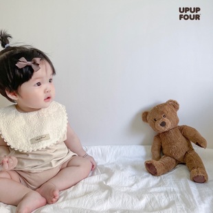upupfour出口品质韩系ins高颜值婴儿宝宝口水巾，围兜吃饭围兜