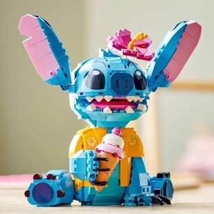 迪士尼星际宝贝积木43249蓝色史迪卡通奇迪模型儿童益智拼装玩具