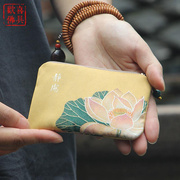欢喜丝绣创意复古中式雅致物件收纳袋禅意女士零钱包小钱包
