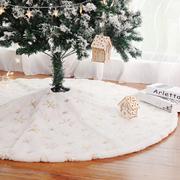 树圣诞裙毛绒装饰白色，珠片绣花品cm节底座，围裙雪花地毯90122北欧