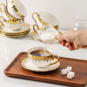 欧式骨瓷咖啡杯套装下午茶具高档精致陶瓷，英式红茶杯碟套装家用女