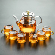 耐高温玻璃茶壶单壶加厚不锈钢，过滤泡茶器家用花，茶壶功夫茶具套装
