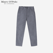 Marc O'Polo/MOP春季男松紧腰时尚潮流百搭灰蓝色休闲裤直筒长裤