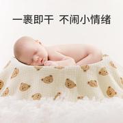 婴儿浴巾新生全棉纱布宝宝儿童洗澡专用大童浴袍超软吸水毛巾包被