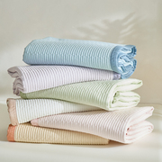双面天丝床盖单件夏季莱赛尔，纯色素色绗缝，榻榻米床盖三件套可定制