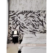 现代简约黑白抽象壁纸客厅墙纸，沙发电视背景壁画，餐厅酒店民宿墙布