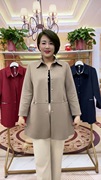 2023翻领侧三扣净版风衣外套女开衫薄款上衣高档中老年妈妈装