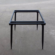 简约岩板瓷砖餐桌腿支架金属铁艺桌子架大理石桌脚正方形桌架