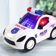 电动玩具宝宝警车音乐儿童男孩汽车车模警察万向轮跑车小孩模型