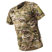 迷彩短袖速干t恤男户外战术夏季吸湿透气圆领衫，军迷弹力工装跑步