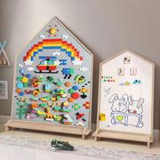 儿童磁性画板大颗粒玩具积木墙白板家用黑板宝宝涂鸦无尘生日礼物