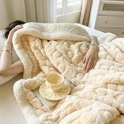 冬天加厚保暖毛毯小被子珊瑚绒，午睡毯子学生宿舍单人床上用午休毯
