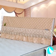 防尘罩床头1.8床头包套罩罩套时尚，款布艺靠背套纯色欧式木板加厚