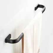 黑色57cm黑古铜工艺，铜材质单杆毛巾架卫生间墙壁，简约卫浴五金挂件