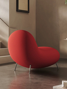 北欧现代简约单人沙发椅设计师艺术创意休闲椅腰果椅