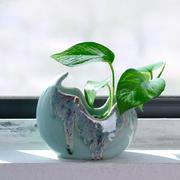 龙泉青瓷花瓶个性创意插花容器室内装饰时尚复古水培植物花盆