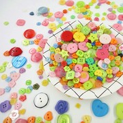 彩色纽扣diy手工制作材料，幼儿园创意纽扣，粘贴画儿童树脂圆形扣子