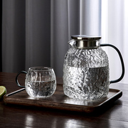 耐热玻璃冷水壶树纹家用凉水壶杯大容量客厅玻璃壶泡茶壶水杯套装